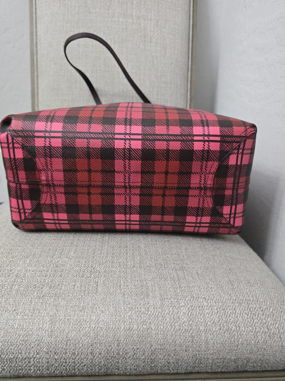 EUC Coach Reversible City Tote Bag – Burgundy & Pink Plaid - Picture 4 of 16